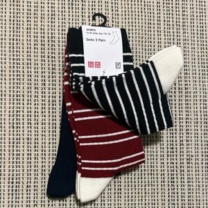 Uniqlo Women Socks 3-Pairs